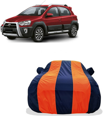 Tricway Car Cover For Toyota Etios Cross 1.5L V (With Mirror Pockets)(Orange)