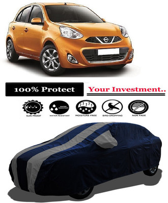 Amexride Car Cover For Nissan Micra Diesel XL (With Mirror Pockets)(Grey)