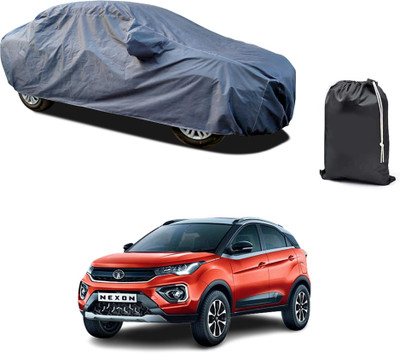 GOSHIV-car and bike accessories Car Cover For Tata Nexon (With Mirror Pockets)(Grey)