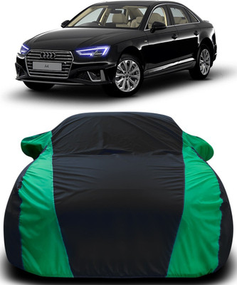 AMVISH Car Cover For Audi A4 (With Mirror Pockets)(Black, Green)