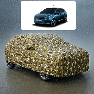 CODOKI Car Cover For Tata Altroz EV (With Mirror Pockets)(Yellow, Black)