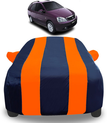 Auto Hub Car Cover For Tata Indigo Marina (With Mirror Pockets)(Orange)