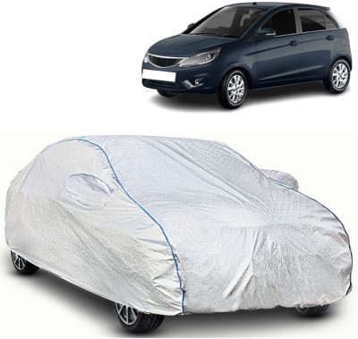 WSK Car Cover For Tata Bolt (With Mirror Pockets)(Silver, Blue)