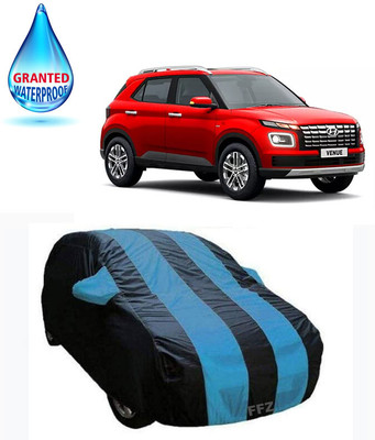 FFZ Car Cover For Hyundai Venue (With Mirror Pockets)(Blue, Black, For 2020 Models)