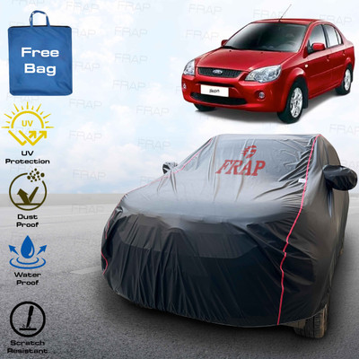 Frap Car Cover For Ford Ikon (With Mirror Pockets)(Black, Red)