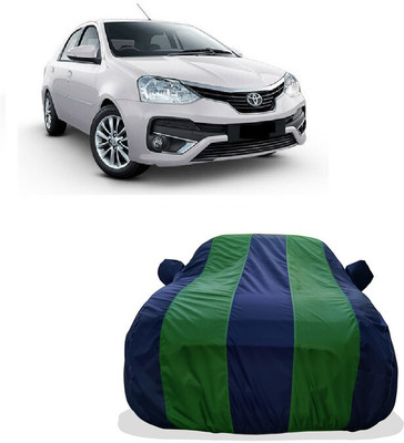 Tricway Car Cover For Toyota Etios V (With Mirror Pockets)(Green)