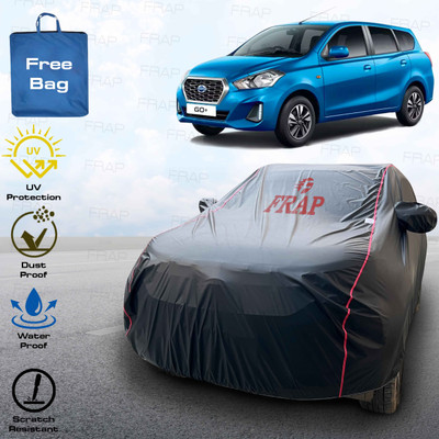 Frap Car Cover For Datsun Go+ (With Mirror Pockets)(Black, Red)