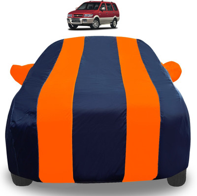 Auto Hub Car Cover For Chevrolet Tavera (With Mirror Pockets)(Orange)