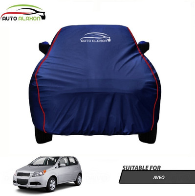 AUTO ALAXON Car Cover For Chevrolet Aveo (With Mirror Pockets)(Blue)