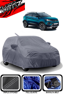 J S R Car Cover For Tata Nexon 1.2 Revotron XE (With Mirror Pockets)(Grey)