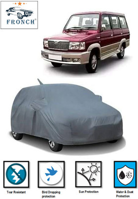 FRONCH Car Cover For Toyota Qualis (With Mirror Pockets)(Grey)