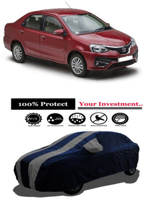 Amexride Car Cover For Toyota Etios VD (With Mirror Pockets)(Grey)