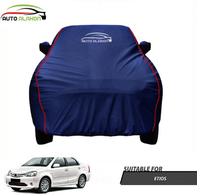 AUTO ALAXON Car Cover For Toyota Etios (With Mirror Pockets)(Blue)