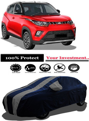 Amexride Car Cover For Mahindra KUV100 NXT D75 K8 Dual Tone Diesel (With Mirror Pockets)(Grey)