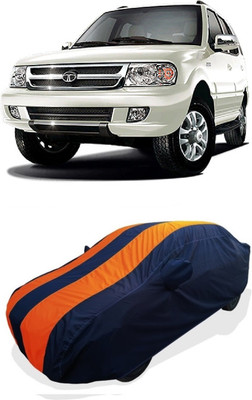 Coxtor Car Cover For Tata Safari VTT LX (With Mirror Pockets)(Orange)