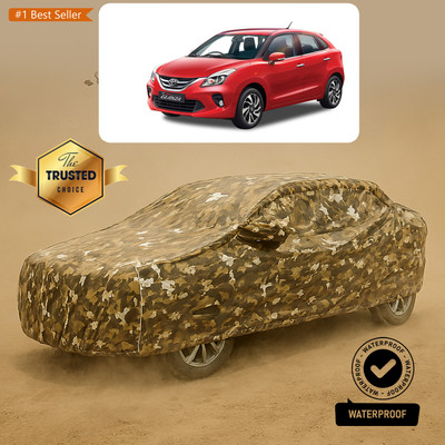 CODOKI Car Cover For Toyota Glanza V CVT Petrol (With Mirror Pockets)(Yellow, White)