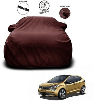 SEBONGO Car Cover For Tata Altroz (With Mirror Pockets)(Maroon)