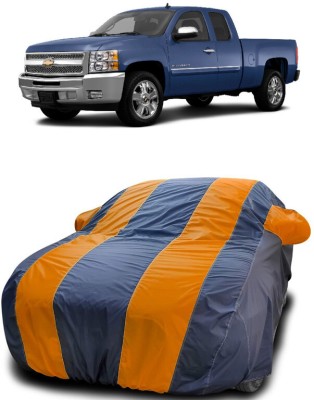 DIGGU Car Cover For Chevrolet Silverado 4.8L (With Mirror Pockets)(Orange, Blue)