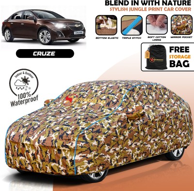 AUTOMOZEXO Car Cover For Chevrolet Cruze (With Mirror Pockets)(Multicolor)