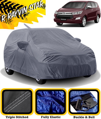 R Rayvin Star Car Cover For Toyota Innova Crysta (With Mirror Pockets)(Grey)