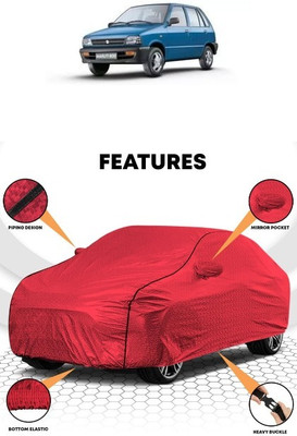 KAHRA Car Cover For Maruti 800 Std BSIII (With Mirror Pockets)(Red)