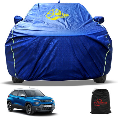 GARRREGE Car Cover For Tata Punch (With Mirror Pockets)(Red, Silver)