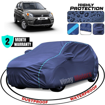 VinayMotors Car Cover For Maruti Suzuki Alto 800, Alto 800 LX, Alto 800 LXI, Alto 800 STD, Alto 800 VXI (With Mirror Pockets)(Blue)