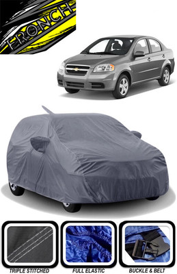 FRONCH Car Cover For Chevrolet Aveo Uva (With Mirror Pockets)(Grey)