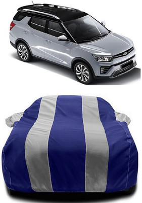 Autoprime Car Cover For Mahindra XUV400 (With Mirror Pockets)(White, Blue)