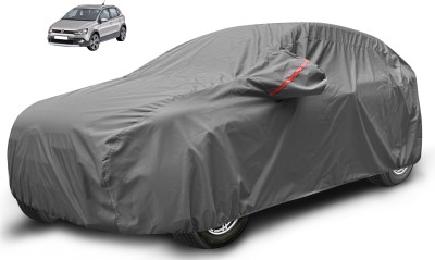 Caronix Car Cover For Volkswagen Polo Cross (With Mirror Pockets)(Grey)