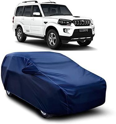 CNC Car Cover For Mahindra Scorpio S8 8 Seater (With Mirror Pockets)(Blue)