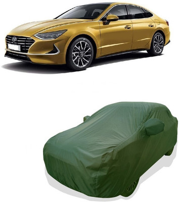Tricway Car Cover For Hyundai Sonata Gold (With Mirror Pockets)(Green)