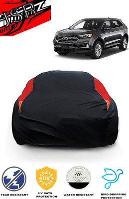 J S R Car Cover For Ford Edge SEL (With Mirror Pockets)(Red, Black)