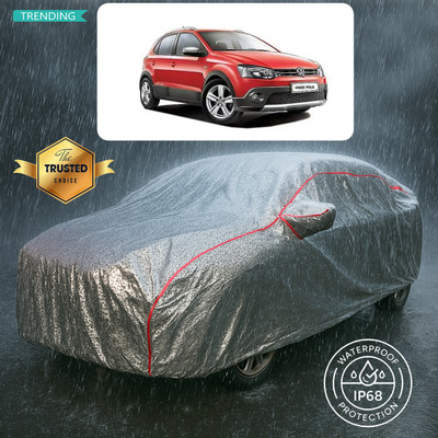 GOSHIV-car and bike accessories Car Cover For Volkswagen Cross Polo 1.2 MPI (With Mirror Pockets)(Silver)