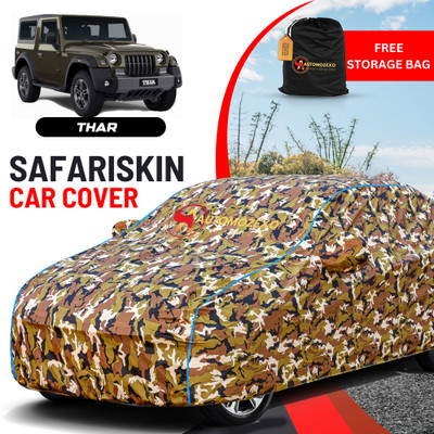 AUTOMOZEXO Car Cover For Mahindra Thar (With Mirror Pockets)(Multicolor)