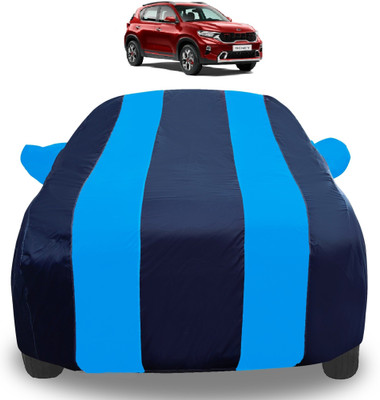 Auto Hub Car Cover For Kia Sonet (With Mirror Pockets)(Blue)