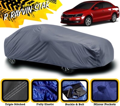 R Rayvin Star Car Cover For Skoda Rapid (With Mirror Pockets)(Grey)