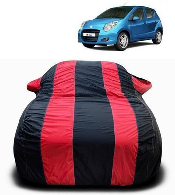 ANTHUB Car Cover For Maruti Suzuki Alto 800 (With Mirror Pockets)(Red, Black)