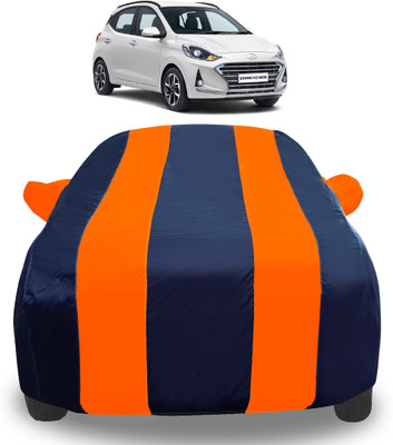 Auto Hub Car Cover For Hyundai Grand i10 Nios (With Mirror Pockets)(Orange)