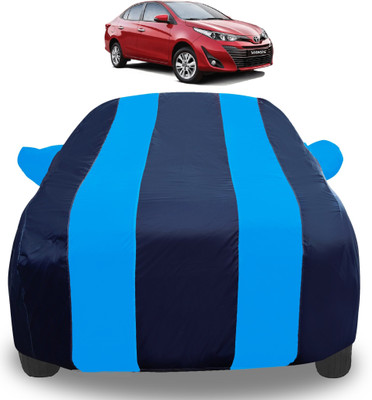 Auto Hub Car Cover For Toyota Yaris (With Mirror Pockets)(Blue)
