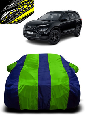 FRONCH Car Cover For Tata Safari (6 Seater) (With Mirror Pockets)(Green, Blue)