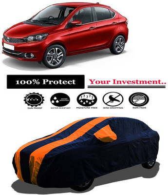 Amexride Car Cover For Tata Tigor 1.2 Revotron XT (With Mirror Pockets)(Orange)
