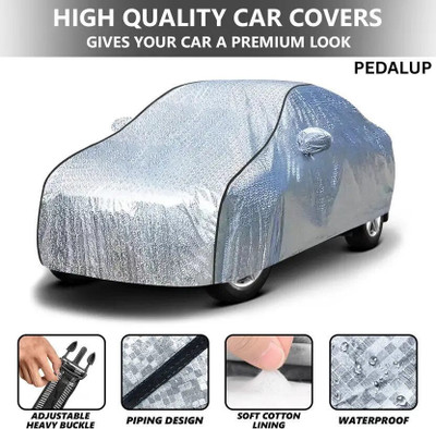 PEDALUP Car Cover For Tata, Universal For Car Punch, XUV 300, WR-V, Exter, Triber, Venue (With Mirror Pockets)(Silver)