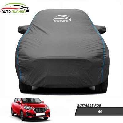 AUTO ALAXON Car Cover For Datsun Go (With Mirror Pockets)(Black)