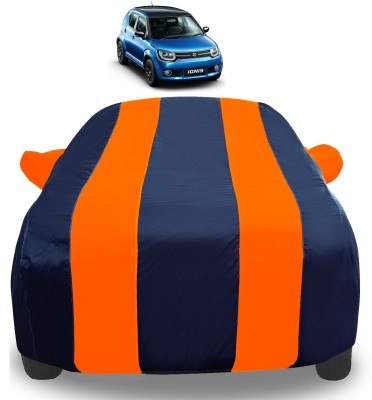 Auto Hub Car Cover For Maruti Ignis (With Mirror Pockets)(Orange)