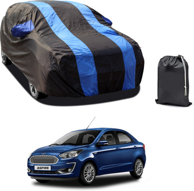 PAGORA Car Cover For Ford Figo Aspire (With Mirror Pockets)(Blue)