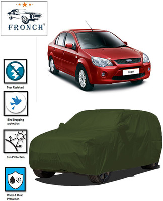 FRONCH Car Cover For Ford Ikon (With Mirror Pockets)(Green)