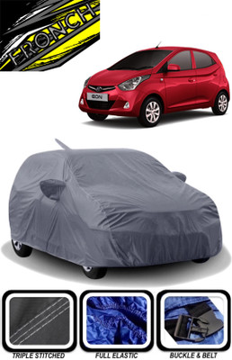 FRONCH Car Cover For Hyundai Eon, EON 1.0 Kappa Magna Plus Optional (With Mirror Pockets)(Grey)