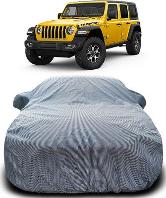 AMVISH Car Cover For Jeep Wrangler (With Mirror Pockets)(Black, White)
