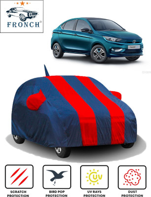 FRONCH Car Cover For Tata Tigor (With Mirror Pockets)(Red, Blue)